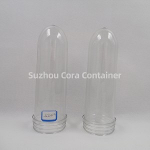 55mm 161g คอขนาด 64 มม. Plasitc Pet Preform สำหรับน้ำมันเครื่องดื่มน้ำ